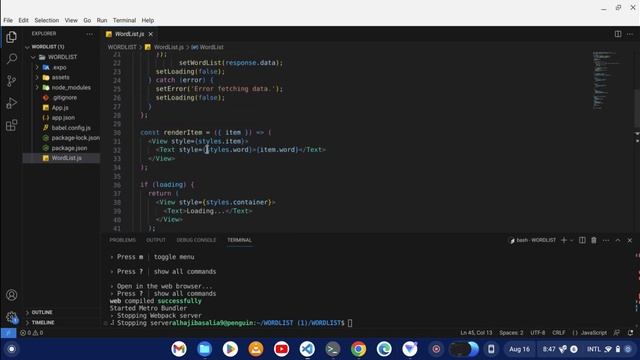 Create word list using React Native смотреть онлайн