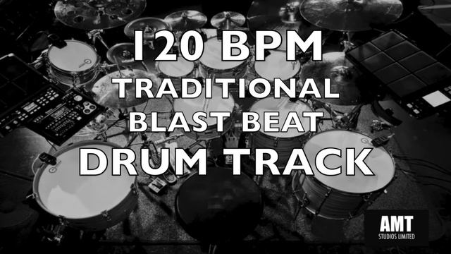 120 BPM SLOWER TRADITIONAL BLAST BEAT DRUM TRACK смотреть онлайн
