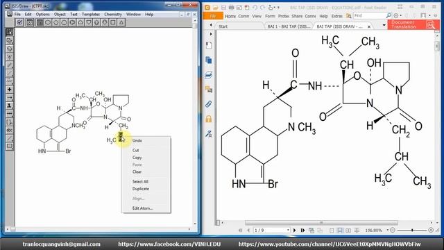 Vẽ cấu trúc phân tử nhanh chóng và đúng liên kết. Xử lý lỗi trong MDL ISIS DRAW смотреть онлайн