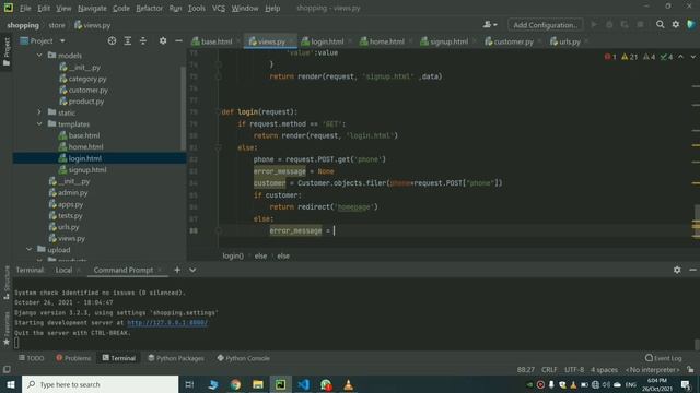 #21. Customer Login || E-commerce website in django || Python World || Django смотреть онлайн