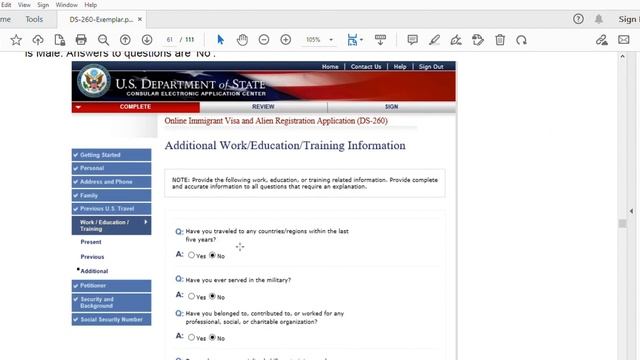 How to Fill Out Form DS- 260: USA IV Application (STEP BY STEP) Part 2 смотреть онлайн