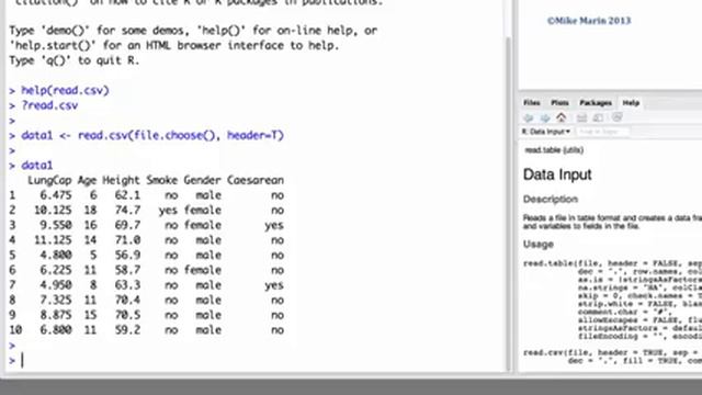 Import Data, Copy Data from Excel to R, Both csv and txt Formats R Tutorial 1 3 смотреть онлайн