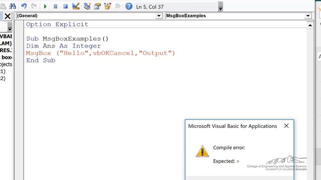 VBA: Advanced Message Boxes смотреть онлайн