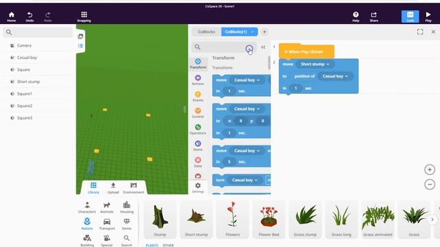 Co Spaces Tutorial How to move a character by clicking on a location on the map смотреть онлайн