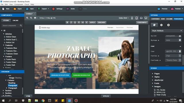 Tutorial cara membuat web di bootstrap studio смотреть онлайн