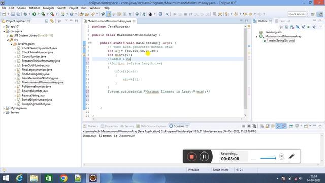 17 Write a Java Program Maximum And Minimum Elements in Array смотреть онлайн