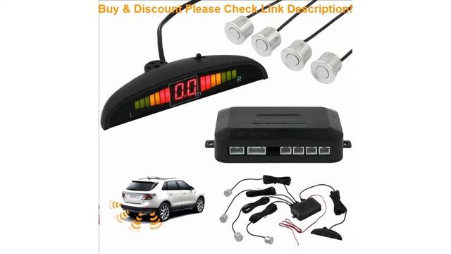 Slide Car Parking Sensors Parking System Parktronic LED Car 4 Sensors Reverse Sensor Backup Car Par смотреть онлайн