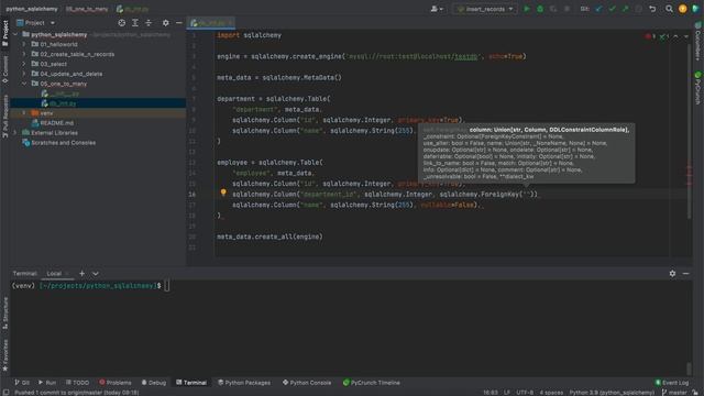 SQLAlchemy数据库操作-05.关联表定义 смотреть онлайн