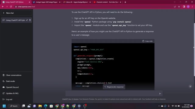 Consume ChatGPT API in Python смотреть онлайн
