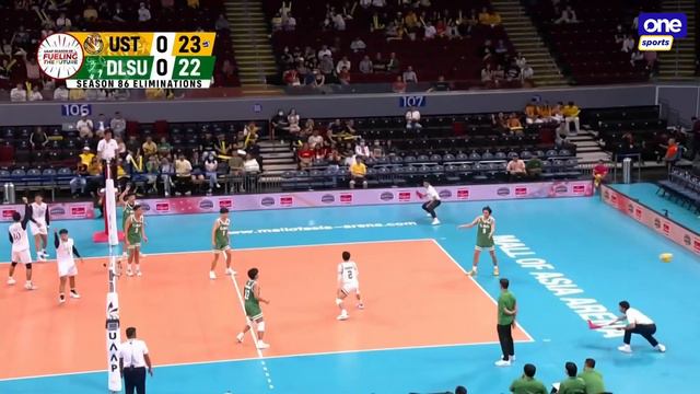 DLSU Green Spikers snatches set 1 vs. UST | UAAP Season 86 Men's Volleyball смотреть онлайн