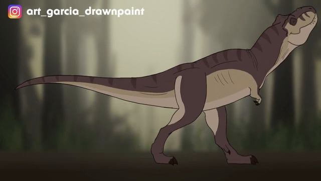 Evolution of the T. rex Throughout history - 2D animation / ART-uro смотреть онлайн