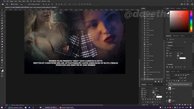 Photoshop: creating a fan poster for ISSAC movie | Dove Cameron featured смотреть онлайн