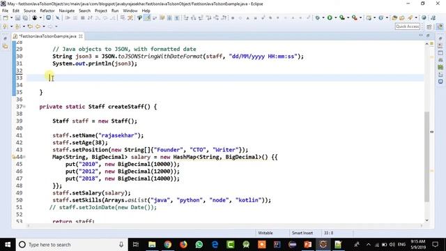 FastJson –Convert Java objects to JSON | Java Object To Json Conversion | RAJASEKHAR REDDY смотреть онлайн