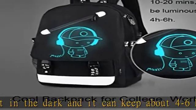 FLYMEI Anime Luminous Backpack for Boys, 15.6'' Laptop Backpack with USB Charging Port, Bookbag for смотреть онлайн