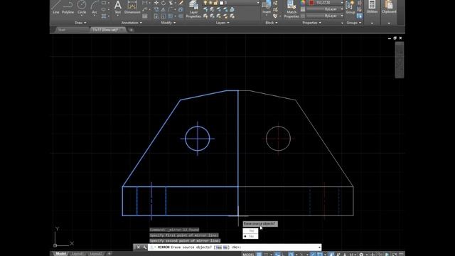 Mirroring (AutoCAD) смотреть онлайн