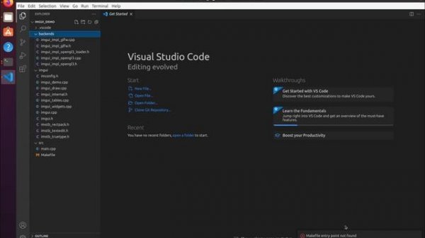 Dear ImGUI setup on Linux (OpenGL + GLFW )