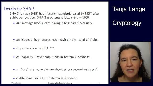 Cryptographic hash functions V - Sponge functions смотреть онлайн
