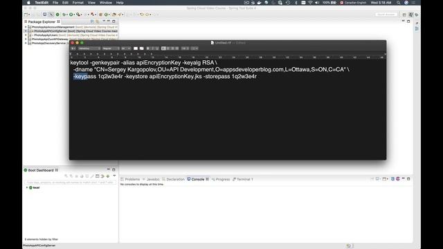Spring Cloud Config Server- Generate Keystore for Asymmetric Encryption. смотреть онлайн