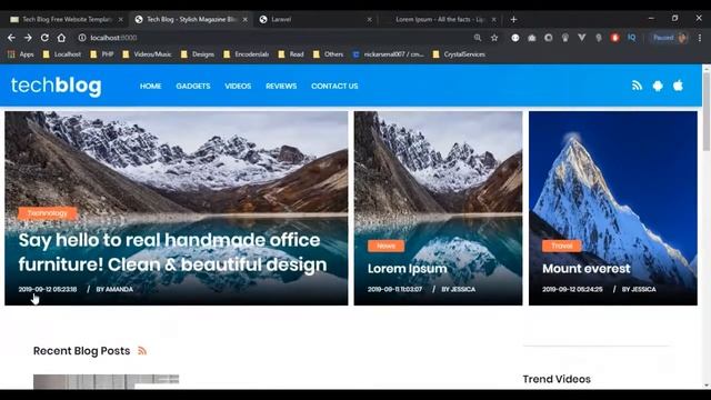 How to Make a Complete Blog CMS in Laravel | Part 22: Displaying Blog Posts in Landing Page смотреть онлайн