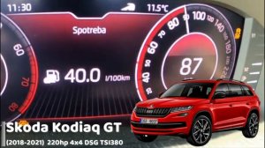 Разгон 0 100 Škoda Kodiaq разных поколений