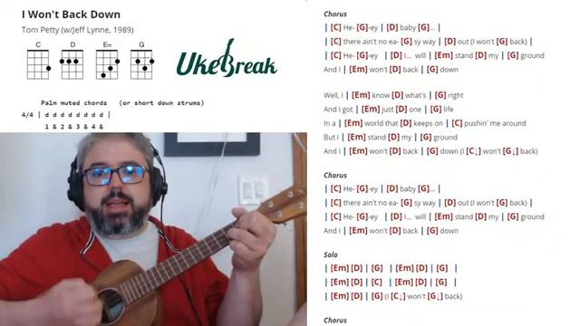 I Won't Back Down - Tom Petty - Ukulele-Play-Along смотреть онлайн
