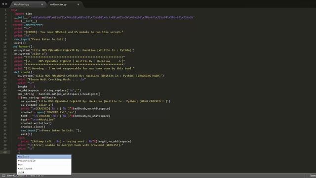 Speed Coding #2 - Md5 Decrypter [Python] смотреть онлайн