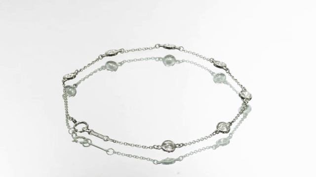 TIFFANY & CO. Elsa Peretti By The Yard Diamond Platinum Bracelet Retail $10300 смотреть онлайн