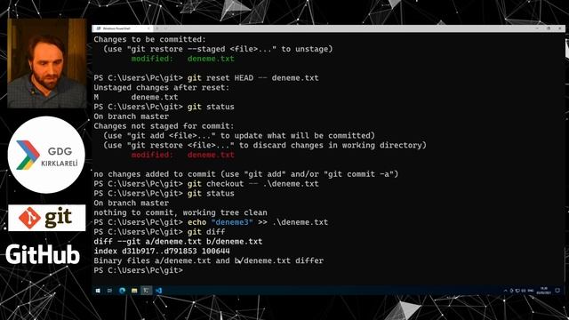 Git ve Github eğitimi - GDG Kırklareli - Android bootcamp etkinliği смотреть онлайн