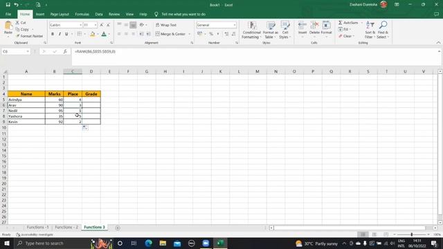 RANK & IF functions in MS Excel - Grade 9 смотреть онлайн