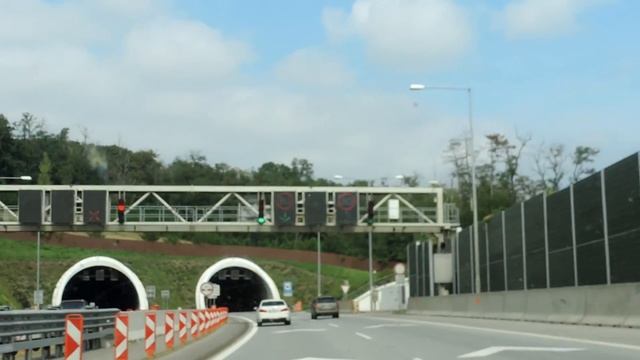 Slovensko.Автобан Вена - Братислава, подъезжаем к Братиславе смотреть онлайн