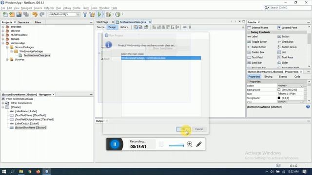 Creating Graphical User Interface of a Java Application using Netbeans (JFrame) in Bangla смотреть онлайн