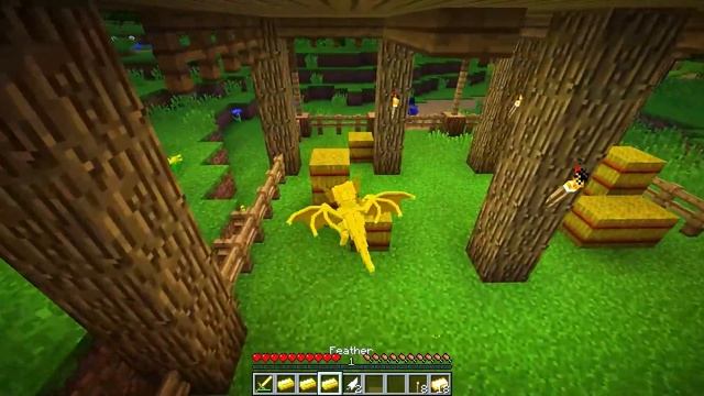 Playing Minecraft as a HELPFUL Golden Dragon! смотреть онлайн