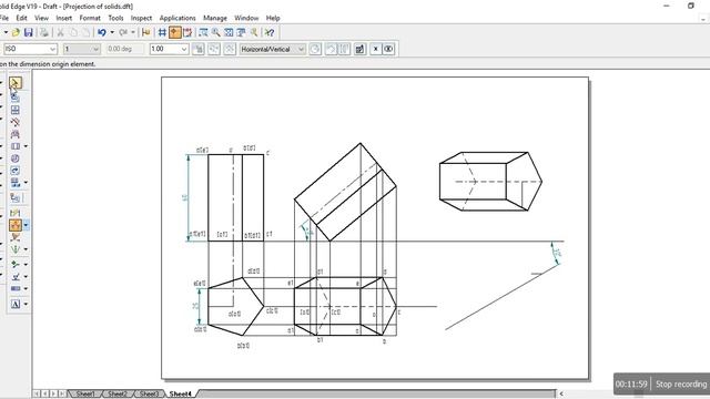 Projection of Pentagonal prism _ Solids 4th Lect смотреть онлайн