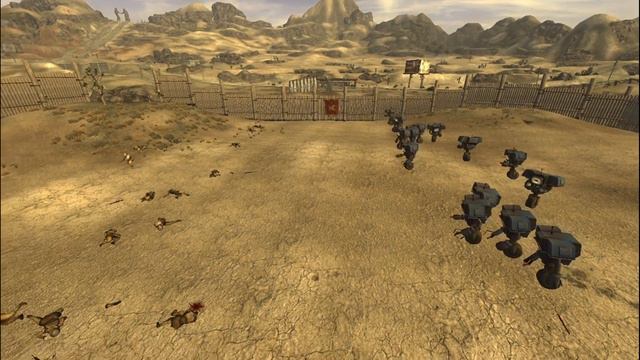 Strip Police vs NCR Troopers | Fallout New Vegas npc battle смотреть онлайн