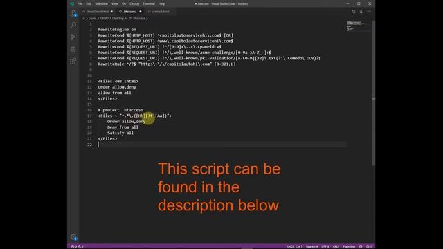 How To Protect Your htaccess File смотреть онлайн