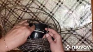 Плетем из ротанга своими руками. Кашпо-пузатик или кашпо-шар.