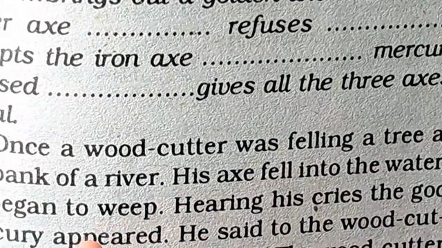 Class3,4,5,6,7,8,9 Story Writing God Mercury And The Woodcutter With Explanation Ncert Cbse In Hind