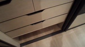 Встроенный шкаф в прихожую, купе система, вставка лдсп и декор стёкла