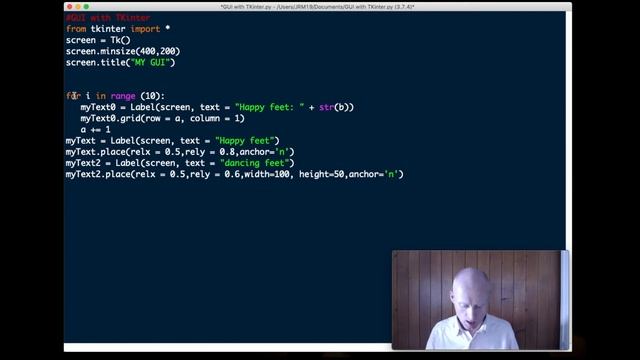 7.3 Python with Tkinter: Recap on placing text on the screen using the Pack, Grid and Place methods смотреть онлайн