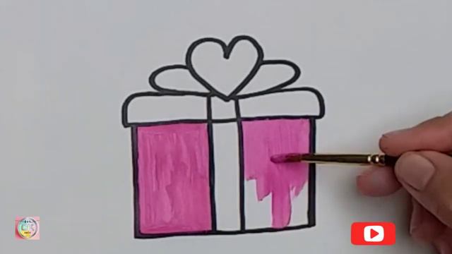 How to draw a present | #present | #gift | #Drawing and #Painting For Kids | CK ARTS смотреть онлайн
