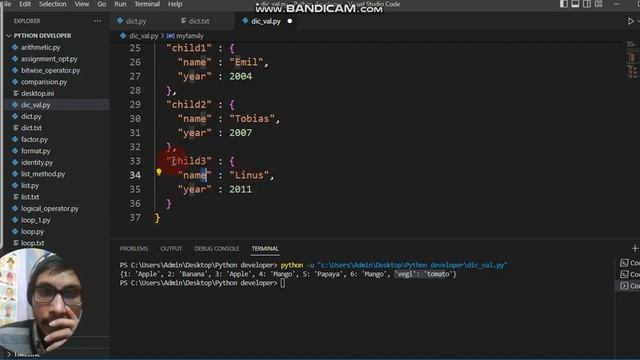 Python dictionaries methods | dictionaries in Python - Learn Python for beginners смотреть онлайн