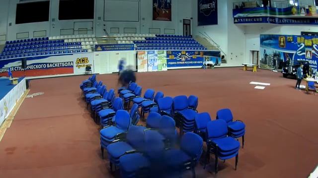 Подготовка зала к церемонии закрытия форума Инноватика  Крохаль 2018