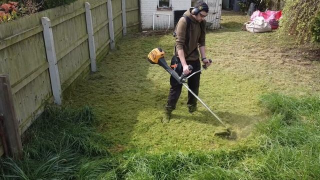 Cutting Thick Tall Grass Using Only A Stiga Strimmer