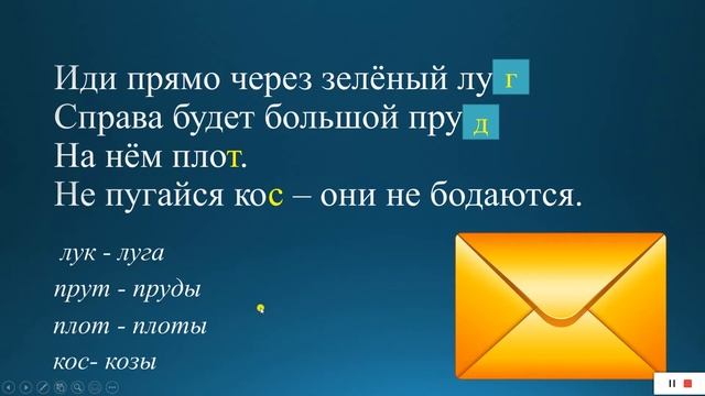Парные согласные (как проверить парные глухие и звонкие согласные на конце слова) смотреть онлайн