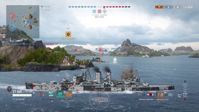 Exeter (World of Warships: Legends Xbox Series X 4K) смотреть онлайн