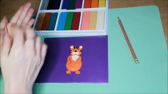 Тигр-рельеф из пластилина. смотреть онлайн
