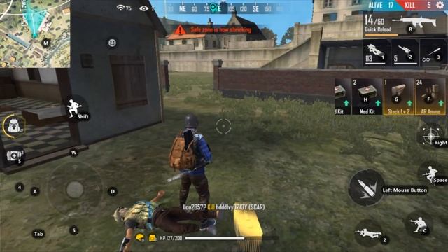 Free fire#First impression# 12 KILLS#emulator#silver knight game смотреть онлайн