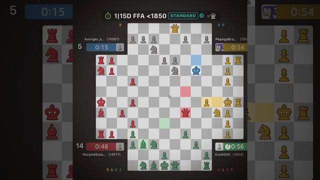 Шахматы вчетвером - Блин обидно- chess 4 FFA смотреть онлайн