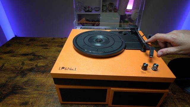 LP&No.1 Bluetooth Vinyl Record Player with External Speakers, 3-Speed Belt-Drive Turntable смотреть онлайн