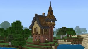 КАК ПОСТРОИТЬ МАЛЕНЬКИЙ СРЕДНЕВЕКОВОЙ ДОМ В МАЙНКРАФТ